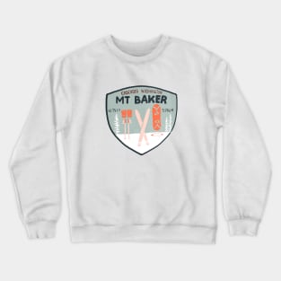 Mt Baker Cascades Washington Retro Ski Patch Crewneck Sweatshirt